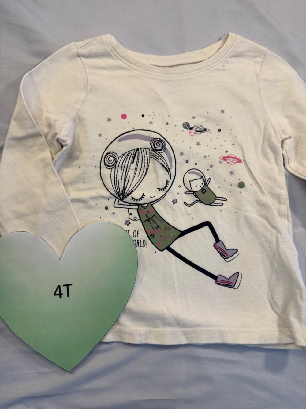 GAP Kids Space Adventure Long Sleeve Tee - Cream